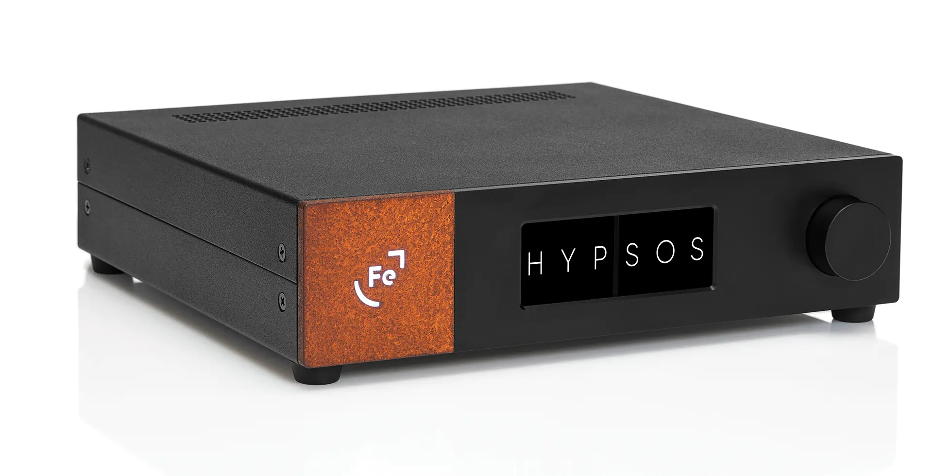 ferrum wandla goldensound edition hifi dac, view from front against a white background